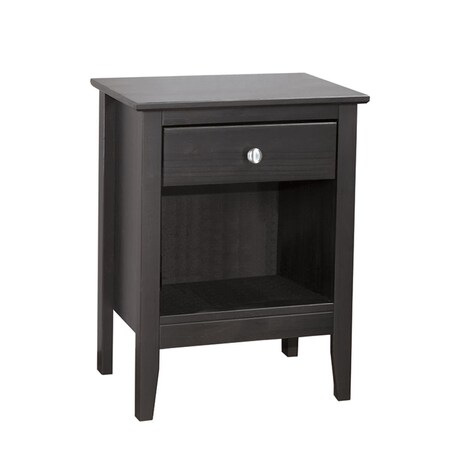 Templeton Easy Pieces  - Single Drawer End Table/Nightstand with Cubby Black TE2754624